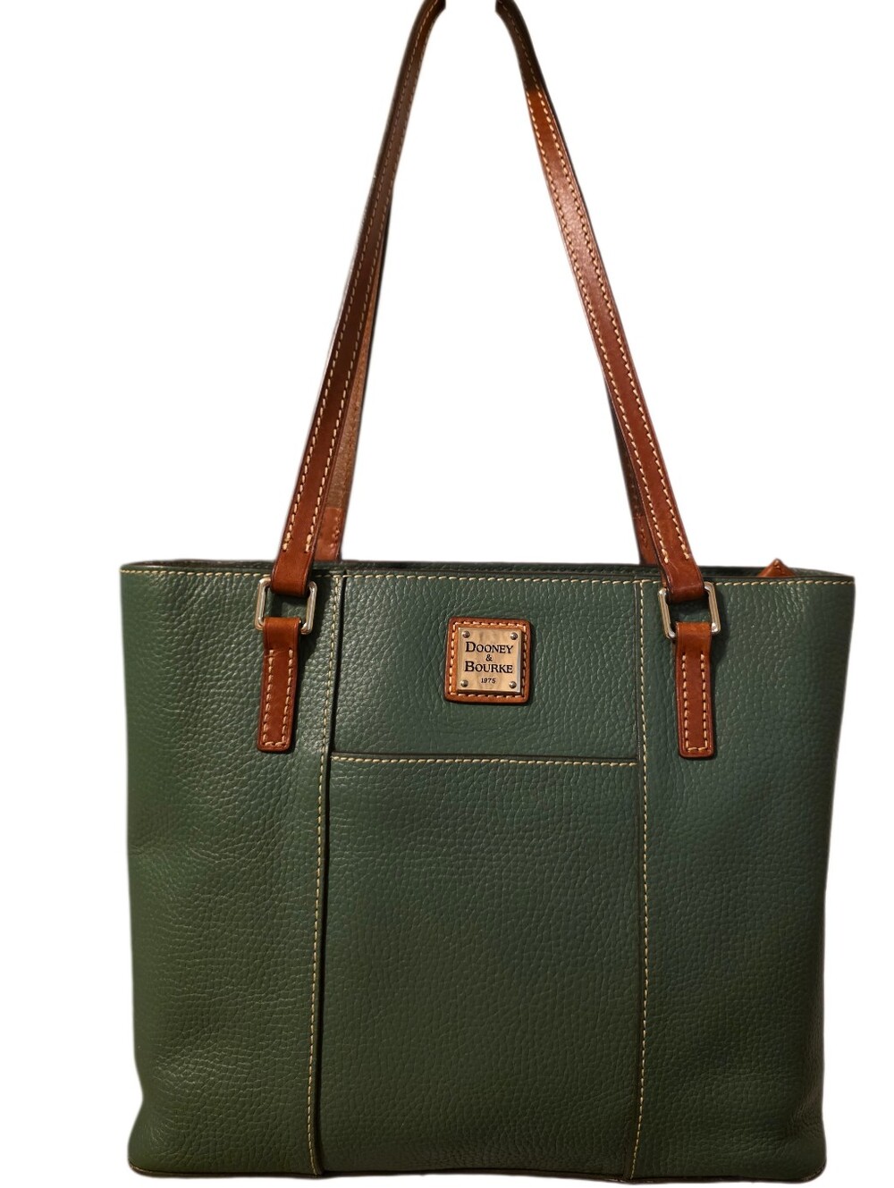 Dooney & Bourke Pebble grain leather olive green small Lexington tote